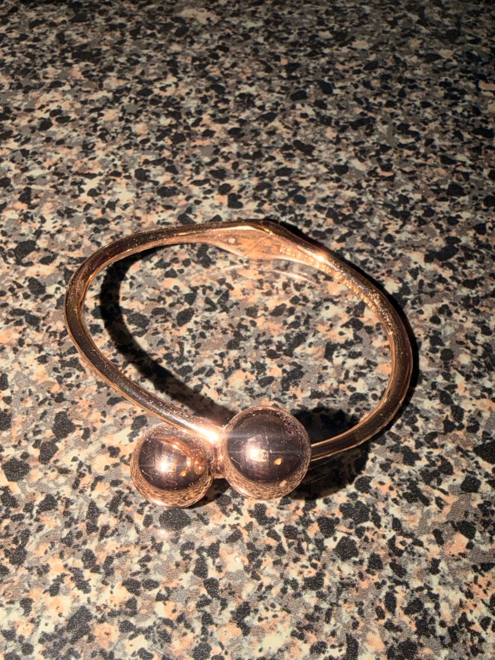 kate spade Rose Gold Double Ball Open Cuff Bracelet